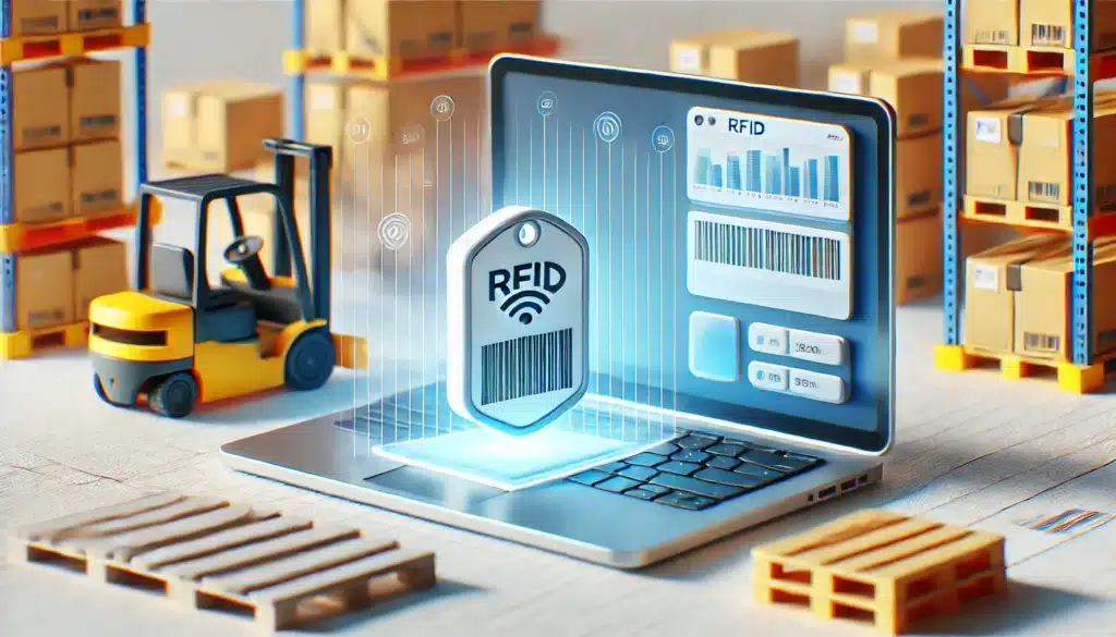 RFID technology being used for warehouse inventory management