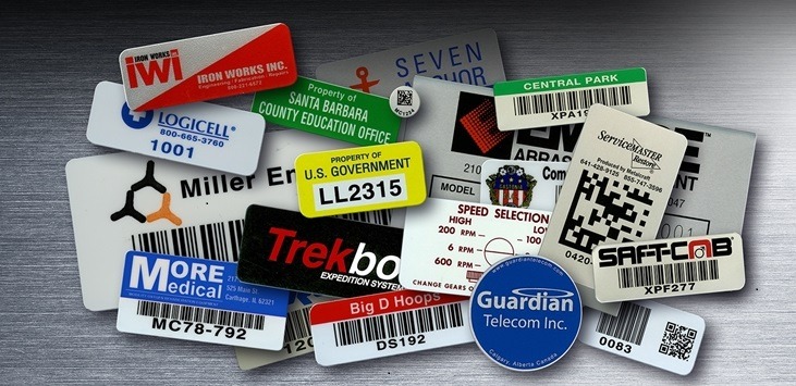 Various durable aluminium and security asset tags from BPS